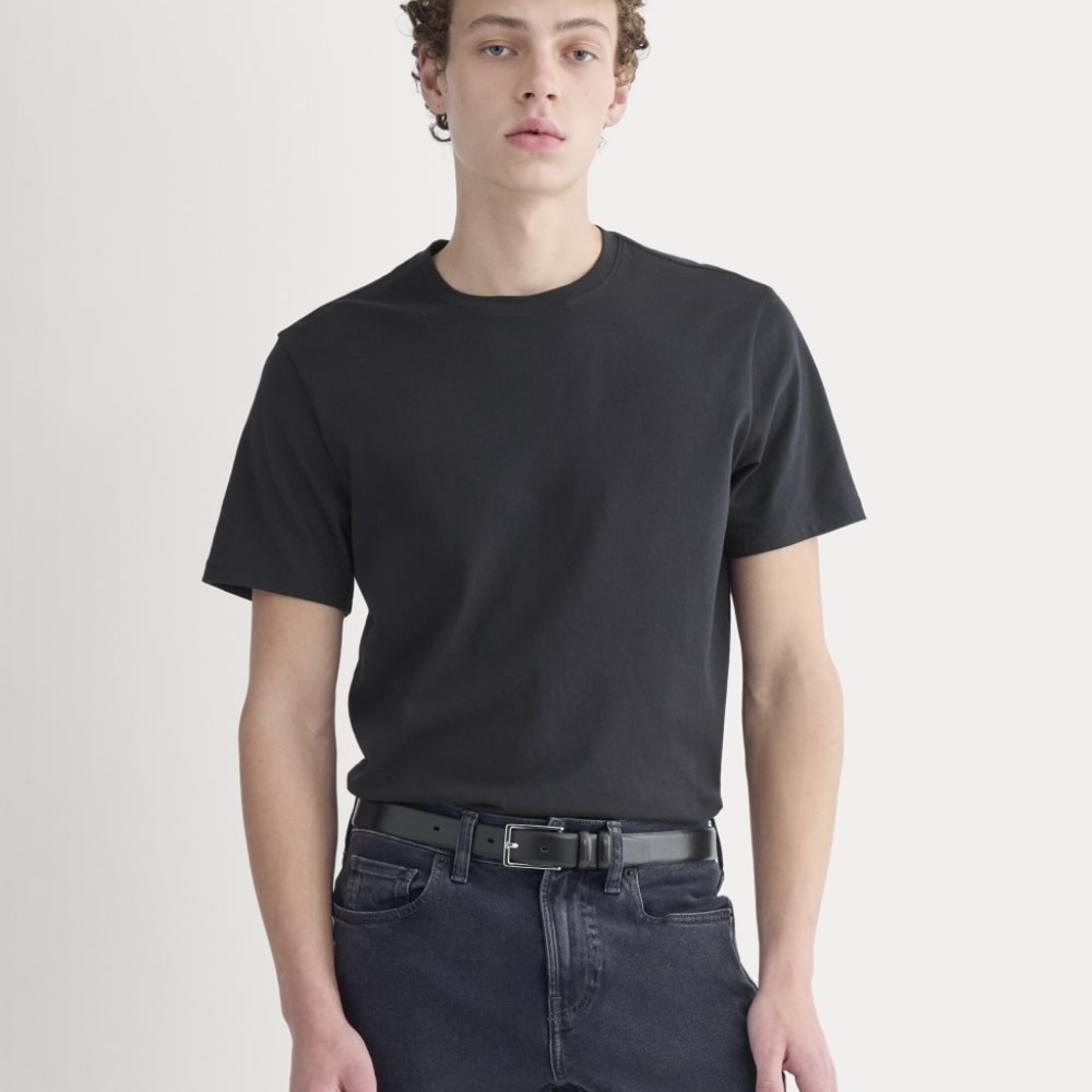 Everlane T Shirt Mens Black Short Sleeve Crew Organic Cotton Uniform